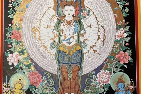 编号189-479024：彩绘唐卡-千手观音（80*60CM左右）