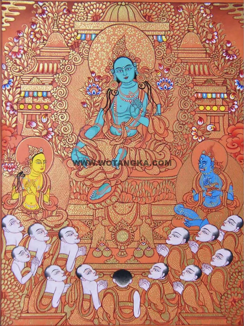 |已结缘·可定制|唐卡寄卖编号:JM·189-627566-绿度母八正念吉祥平安法界匝嘎利(红唐)