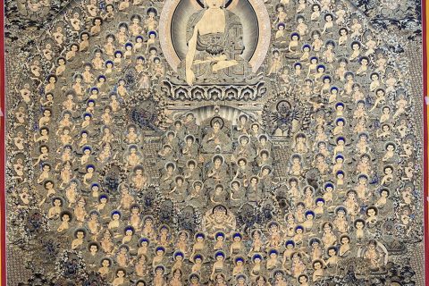 编号189-698999：黑金唐卡-释迦牟尼佛（150*120CM左右）