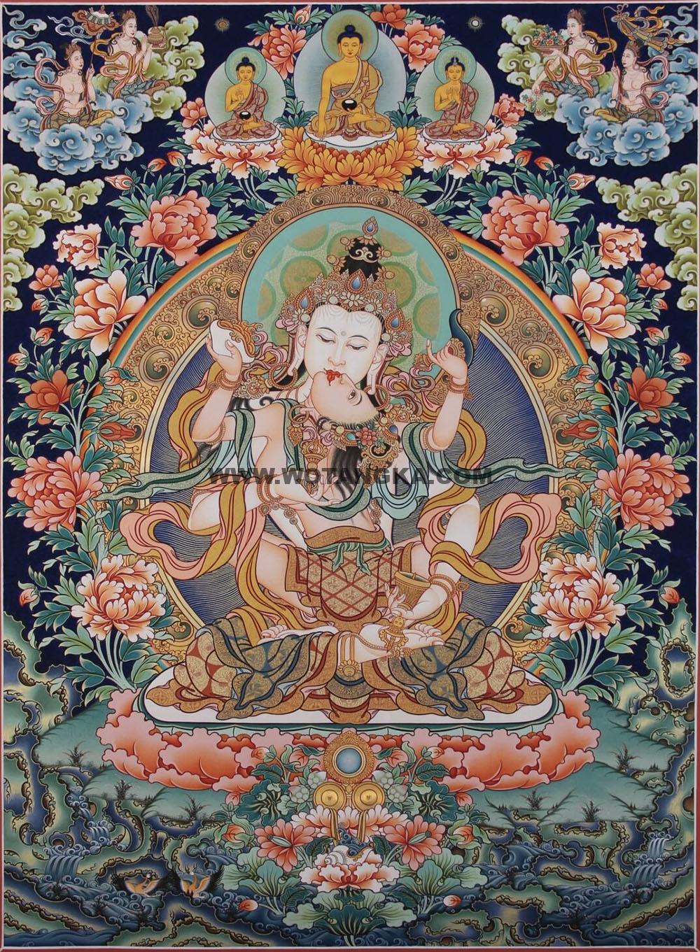 编号189-744565：彩绘唐卡-金刚萨埵（70*50CM左右）