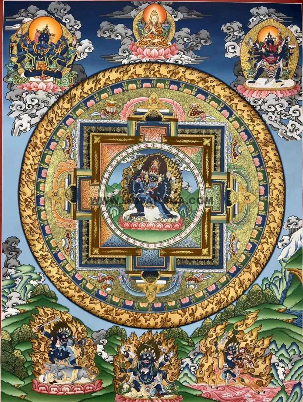 沃唐卡编号AC33576：大威德坛城