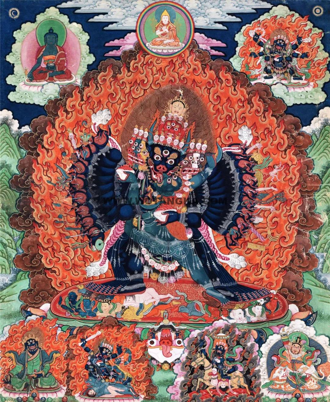 沃唐卡编号AC33824：大威德金刚