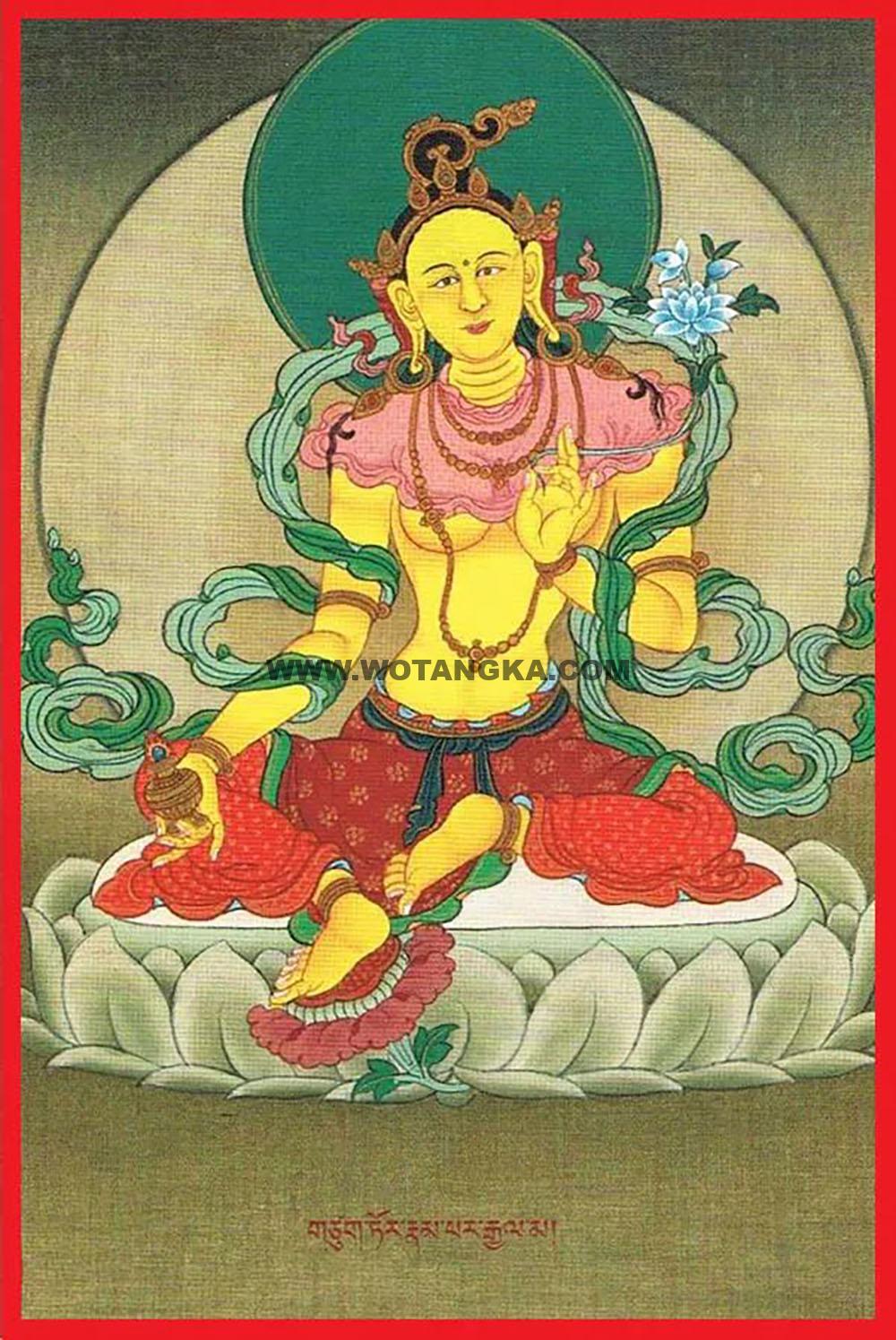 沃唐卡编号AC35810：顶髻尊胜度母