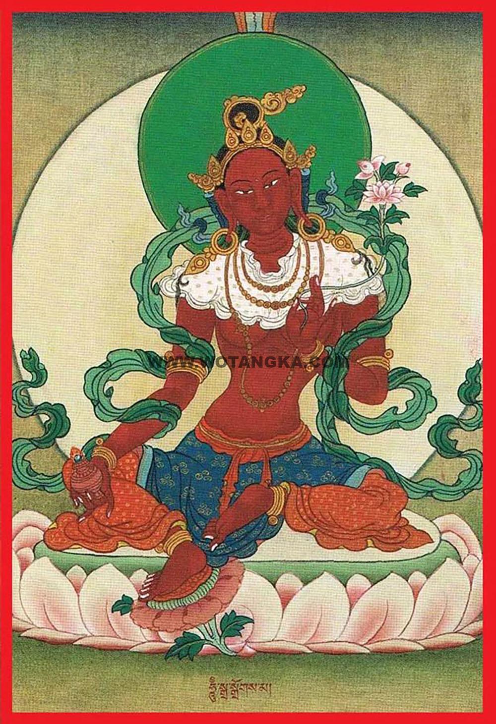 沃唐卡编号AC36579：吽声度母