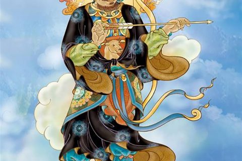 沃唐卡编号AC38517：招杜罗大將（丑牛）