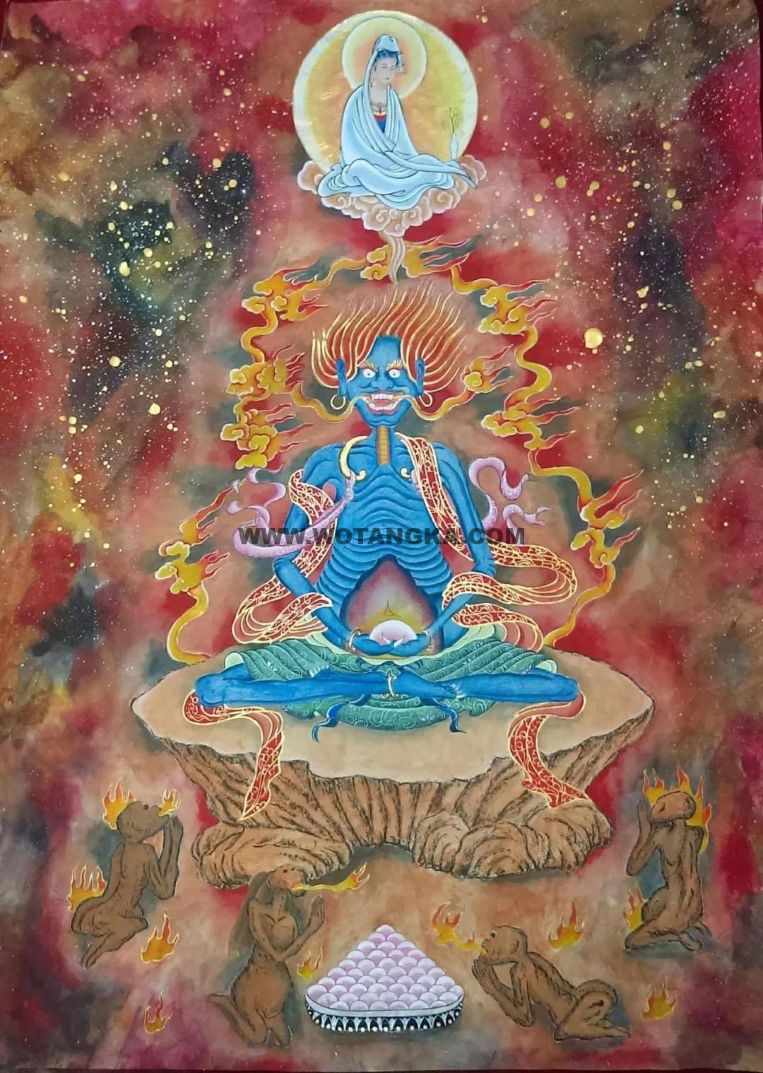 沃唐卡编号AC39752：焰口鬼王