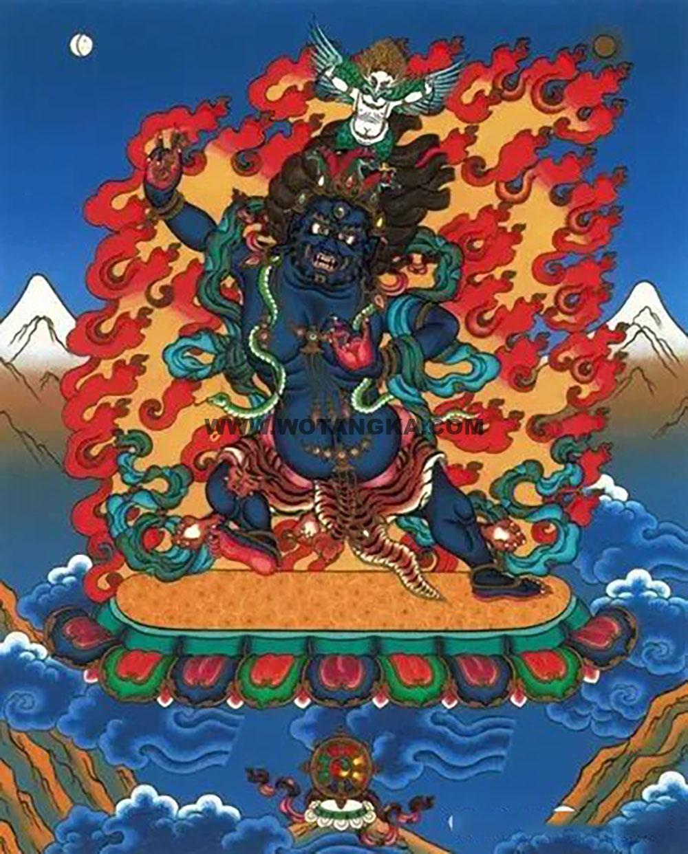 沃唐卡编号AC42681：马鹏炽燃金刚