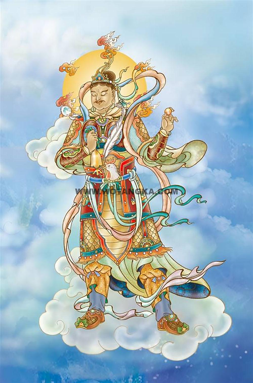 沃唐卡编号AC45863：迷企罗大將（酉鸡）