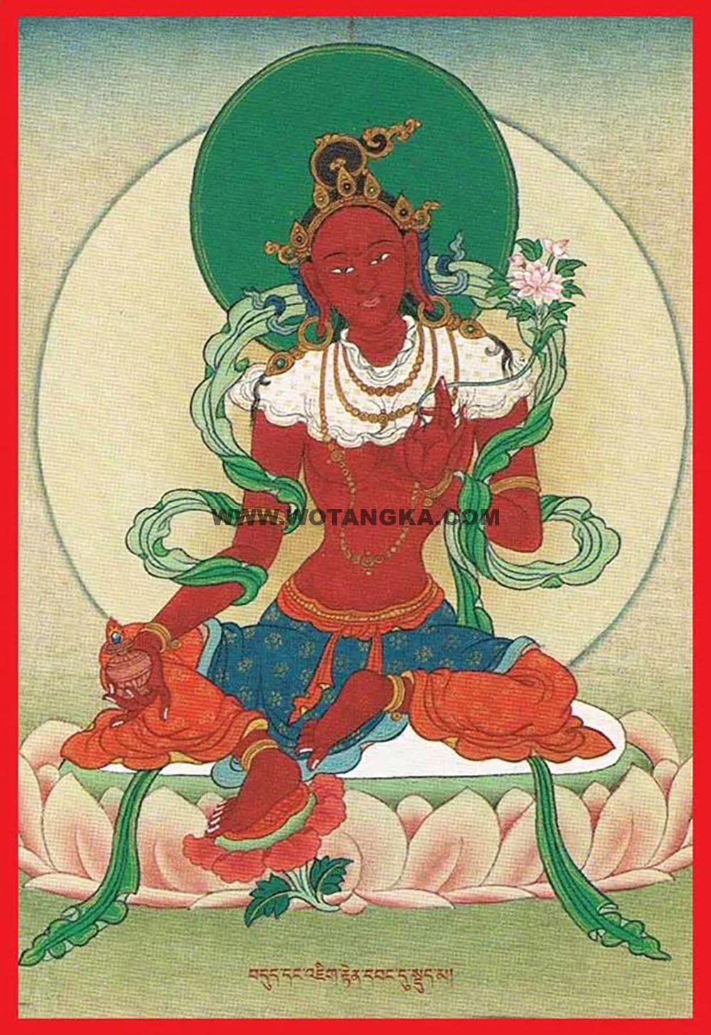 沃唐卡编号AC45917：慑服魔及世间度母