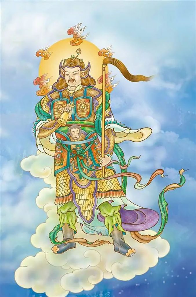 沃唐卡编号AC46815：安底罗大將（申猴）