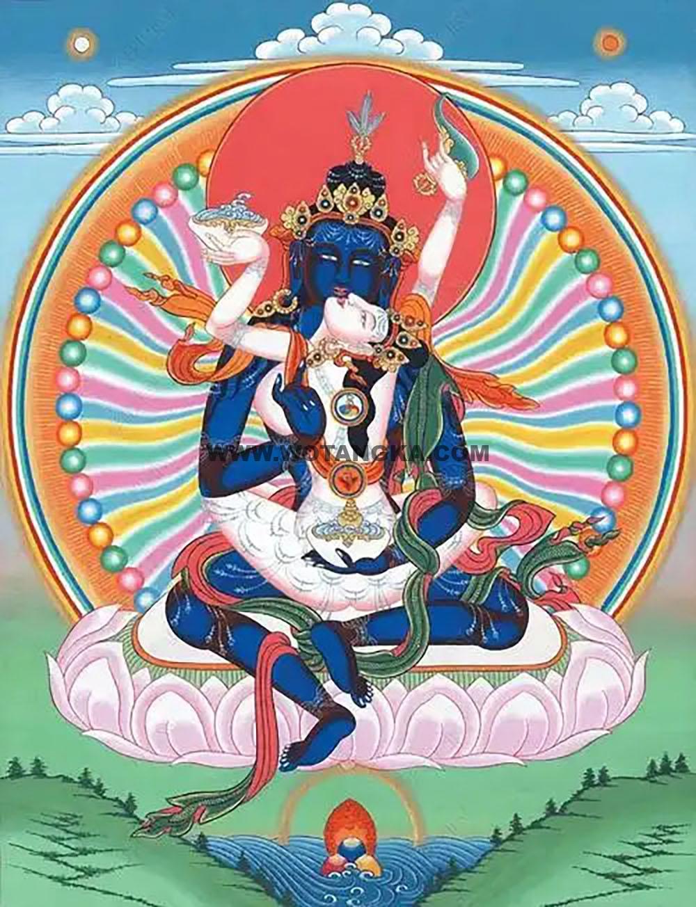 沃唐卡编号AC52741：双身大圆满