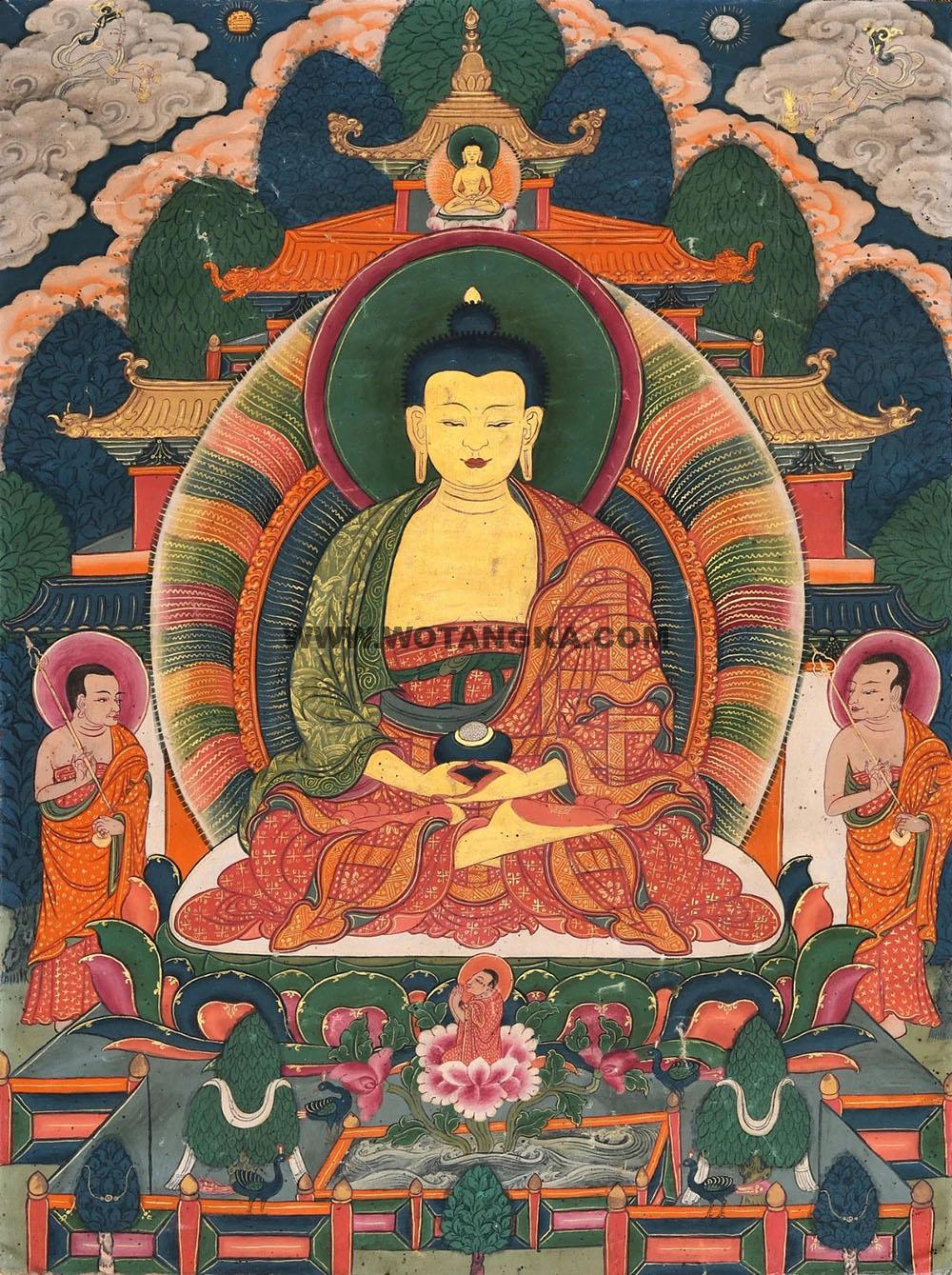 沃唐卡编号AC65913：阿弥陀佛