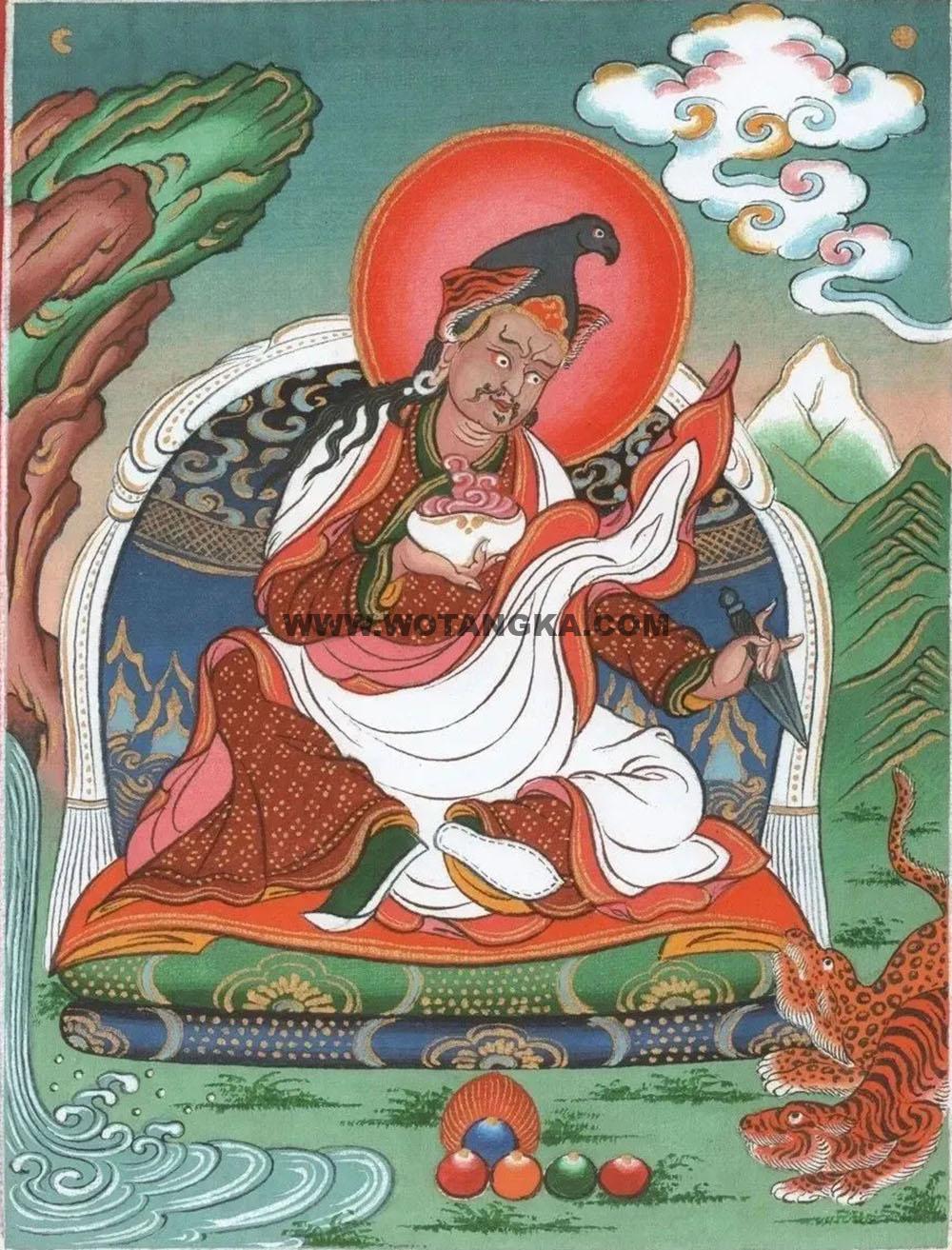 沃唐卡编号AC66895：伏藏财神莲师