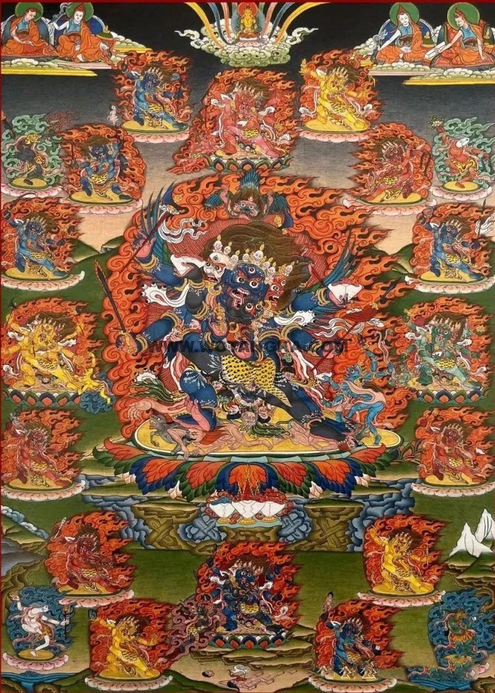 沃唐卡编号AC69427：文殊身大威德金刚