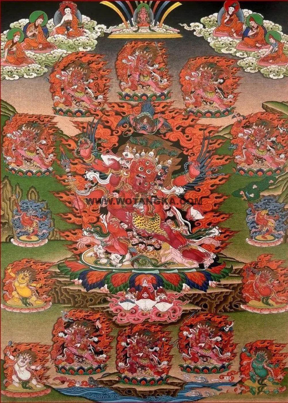 沃唐卡编号AC72958：莲花语马头明王