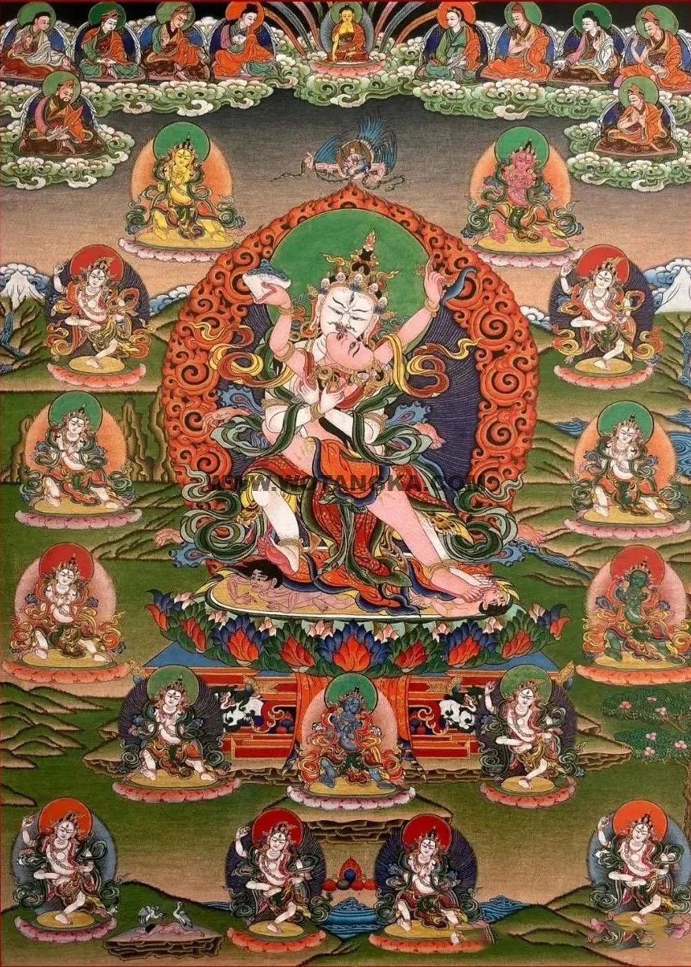 沃唐卡编号AC81253:世间供赞:吉丹秋多