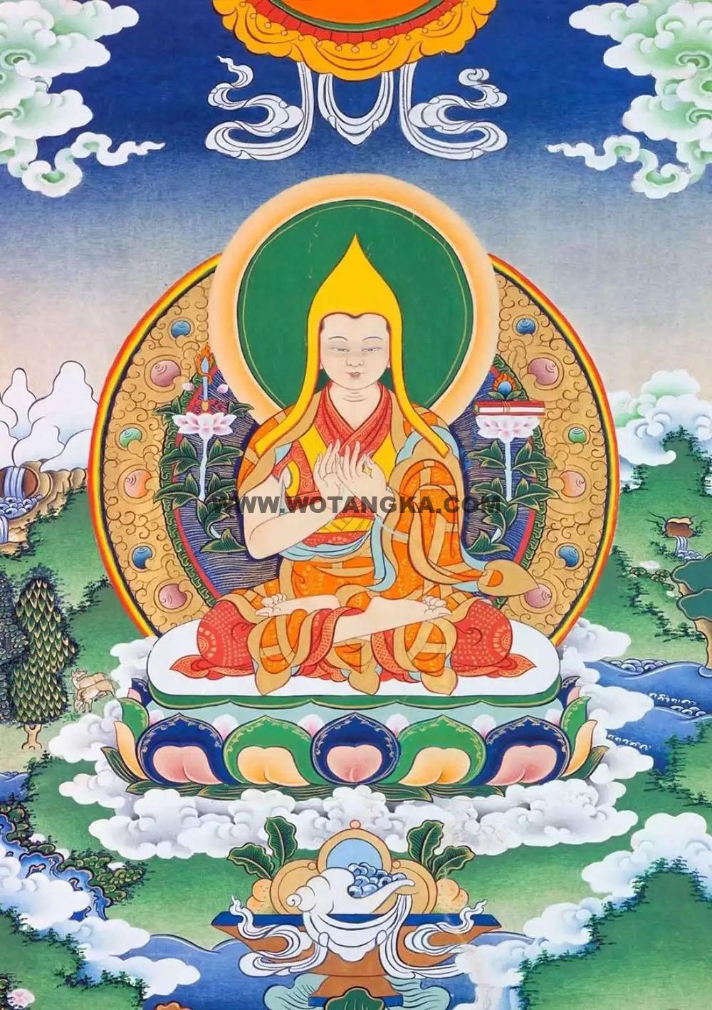 沃唐卡编号AC87624：宗喀巴大师