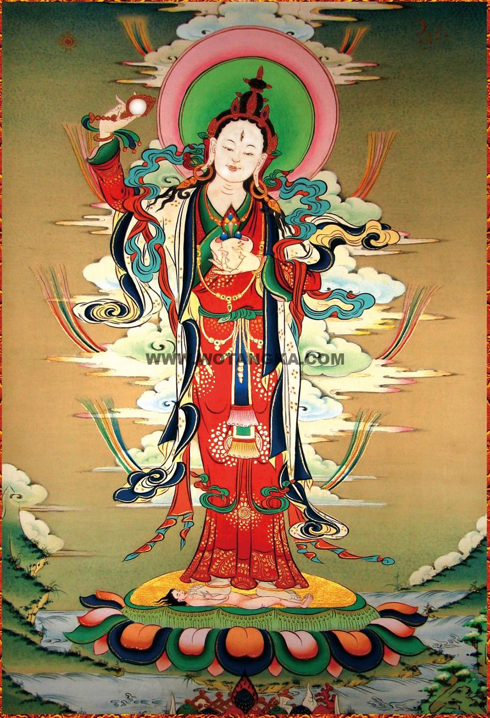 沃唐卡编号AC95274：阿企佛母