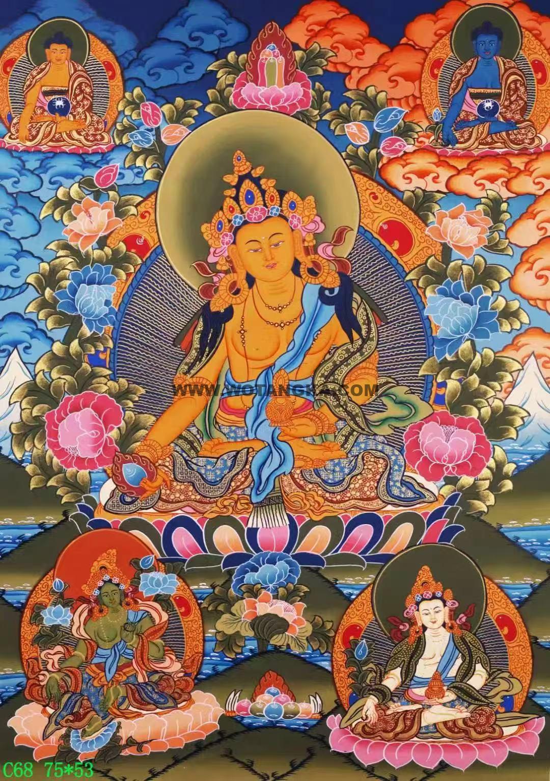 编号138-364954：彩绘唐卡-地藏王菩萨（75*53CM左右）