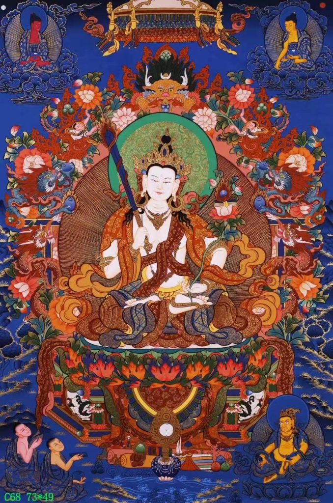 编号138-736914：彩绘唐卡-虚空藏菩萨（73*49CM左右）
