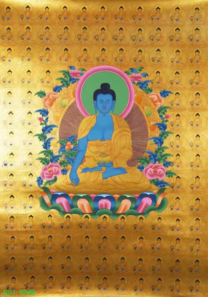 编号138-947752：黄金唐卡-药师佛（97*68CM左右）