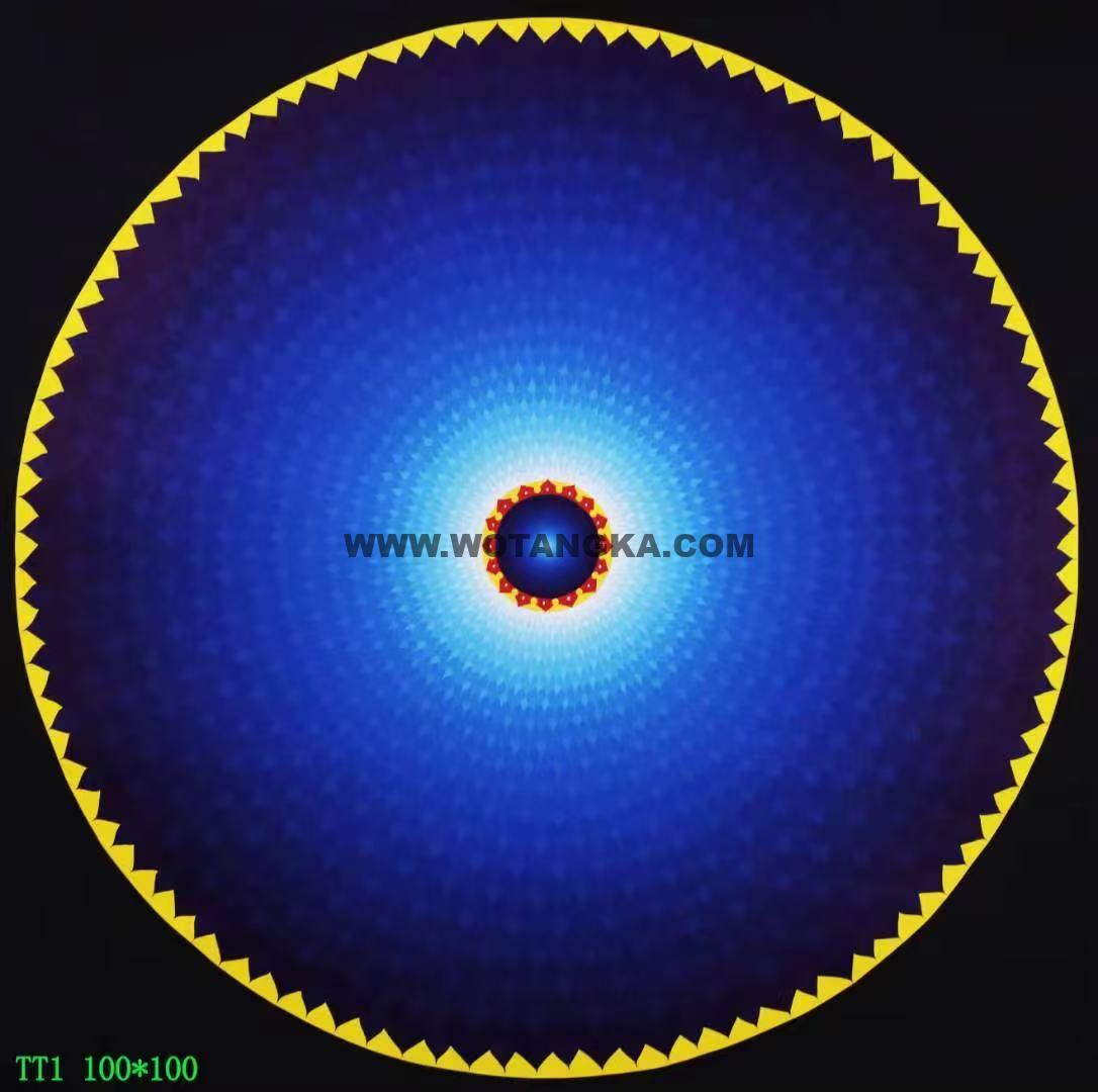 编号138-963841：彩绘唐卡-宇宙冥想坛城（100*100CM左右）