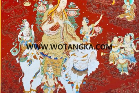 编号189-846843：红金唐卡-宗喀巴大师（70*50CM左右）