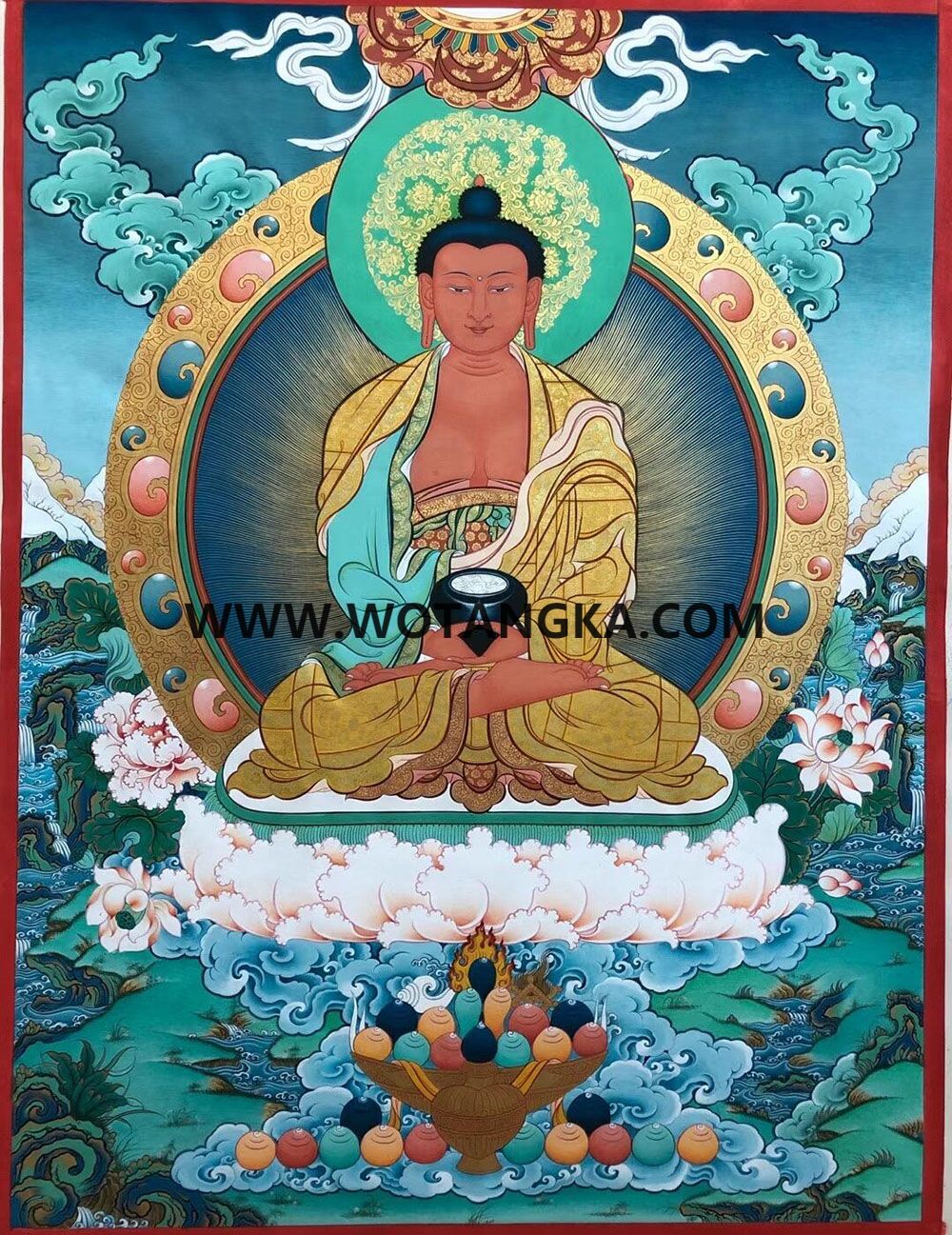 编号189-853982：彩绘唐卡-阿弥陀佛（40*30CM左右）