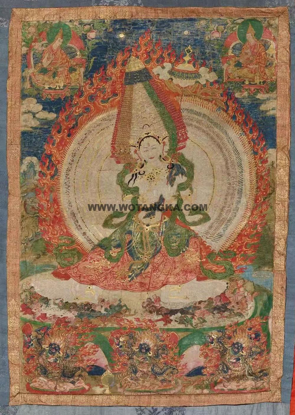 沃唐卡编号AC14578：大白伞盖佛母