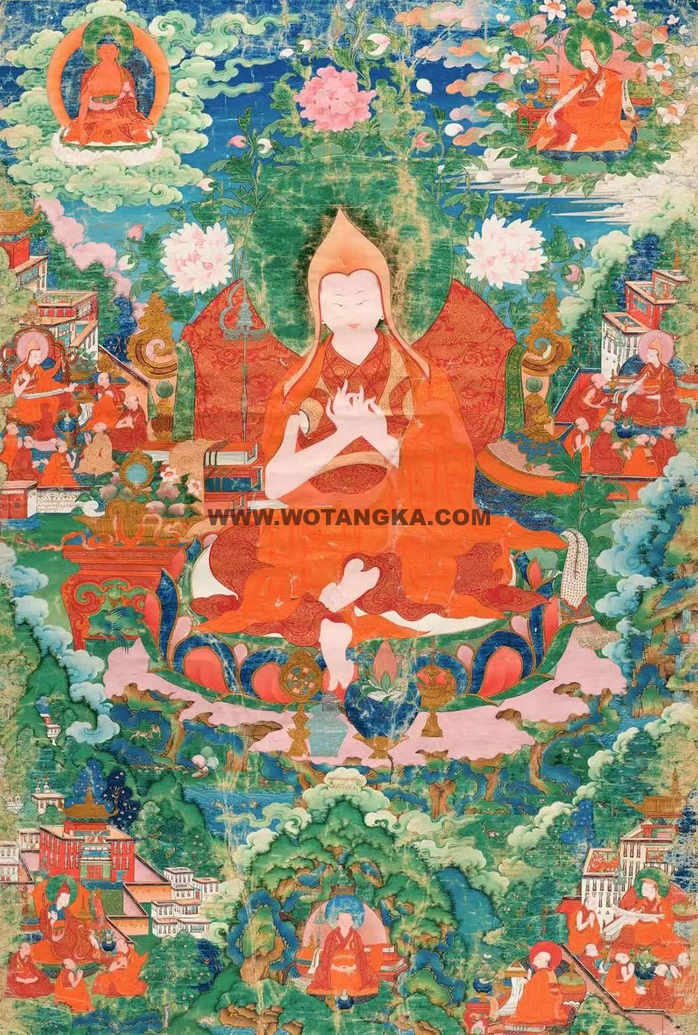 沃唐卡编号AC15679：三世班禅罗桑丹珠