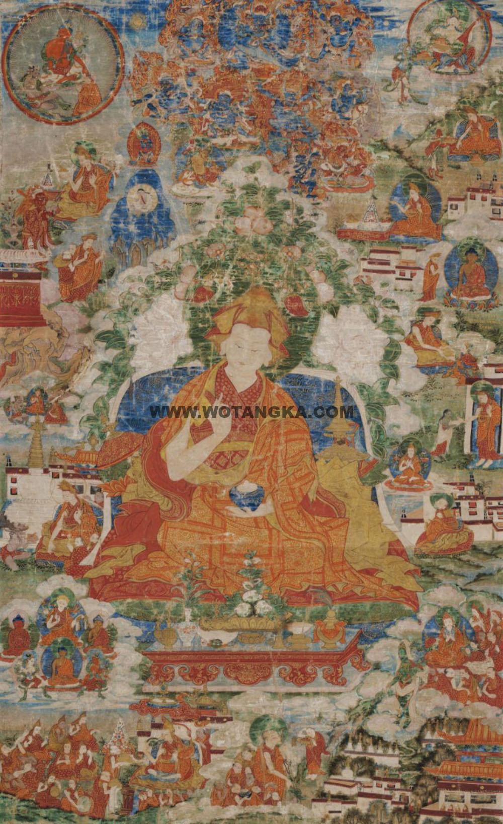 沃唐卡编号AC16792：六世班禅