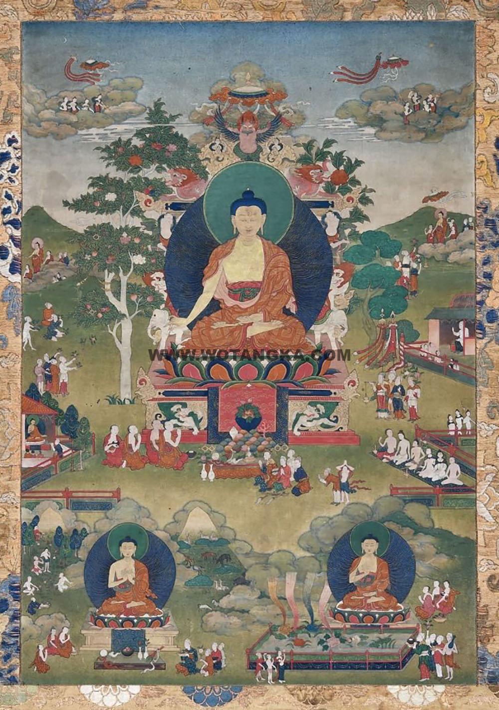 沃唐卡编号AC16793：三世佛