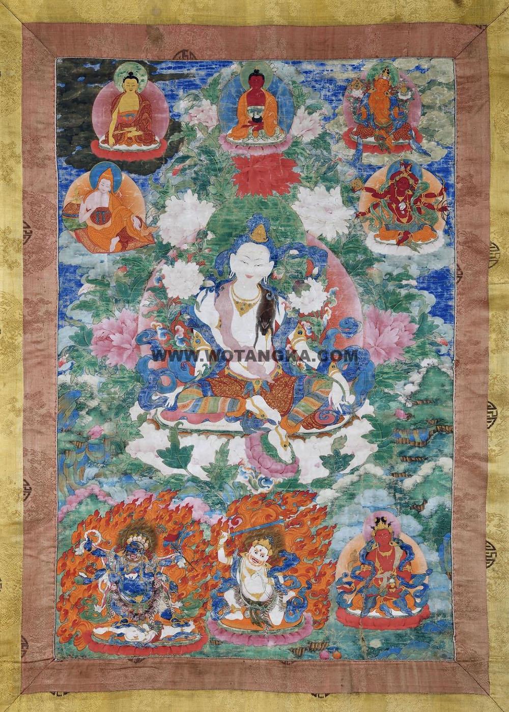 沃唐卡编号AC16795：自在观音