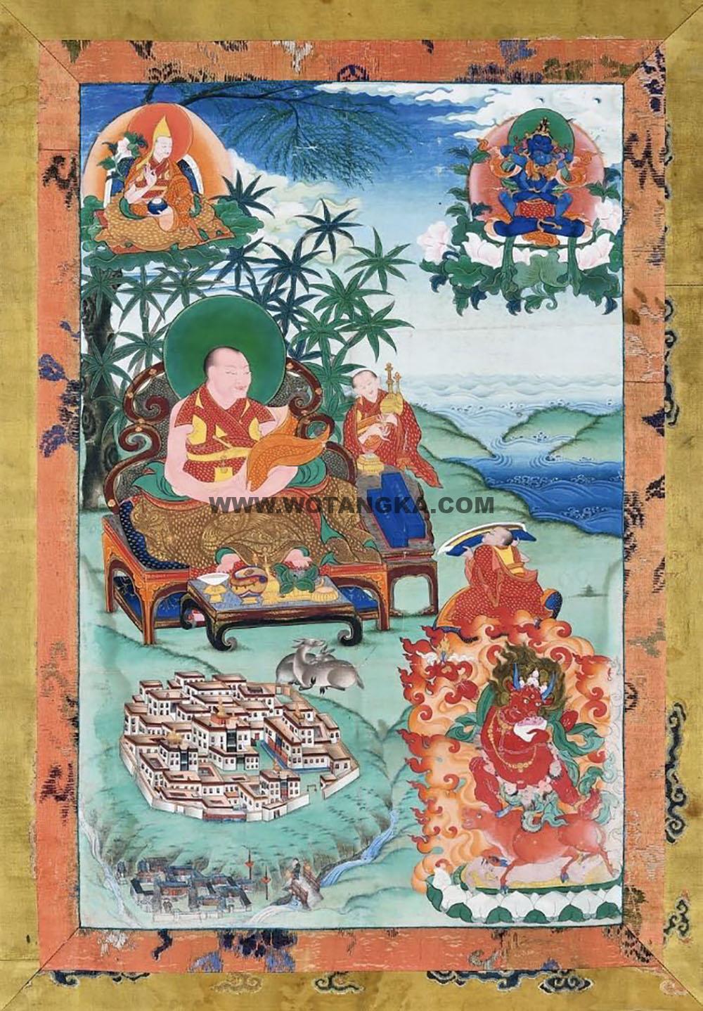 沃唐卡编号AC16796：八世达擦济咙活佛