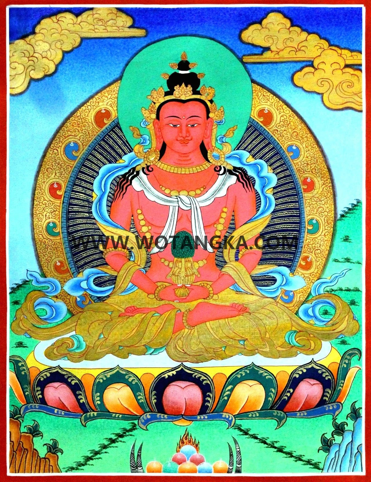 沃唐卡编号AC21896：长寿佛