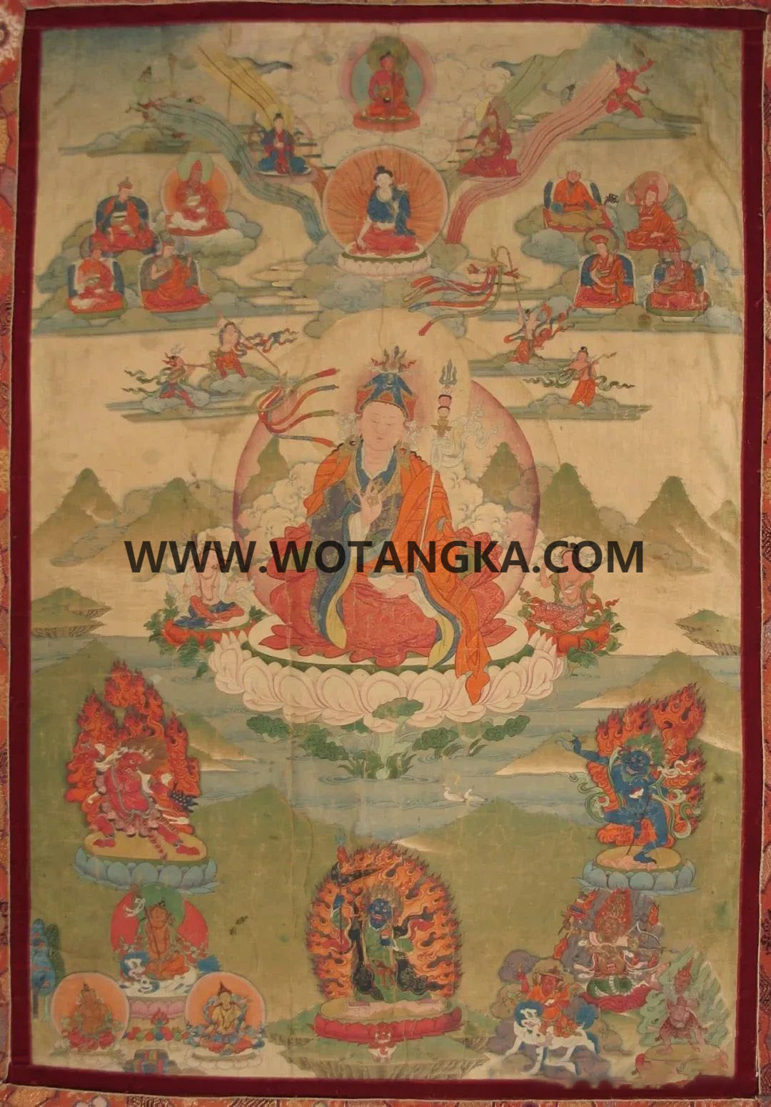 沃唐卡编号AC23798：莲花生大士