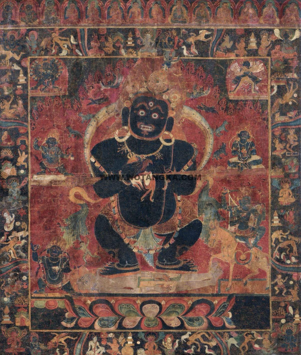 沃唐卡编号AC27811：宝帐怙主