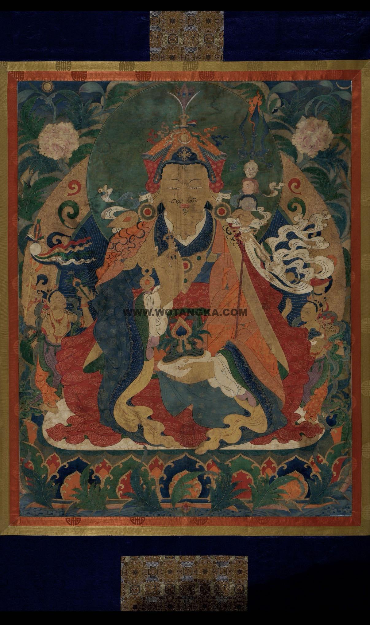 沃唐卡编号AC27812：莲花生大师