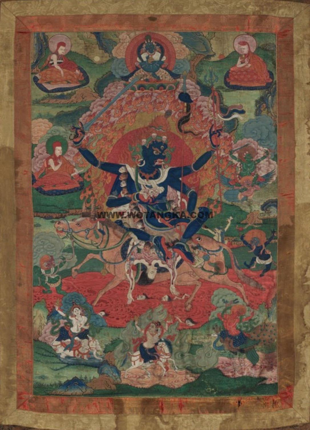 沃唐卡编号AC27816：四臂吉祥天母