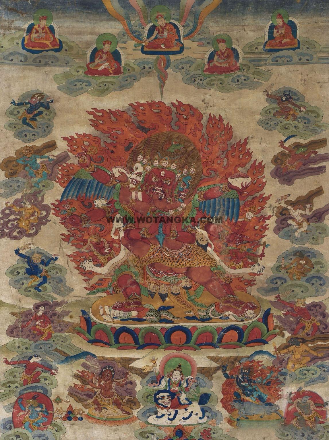 沃唐卡编号AC27817：马头明王