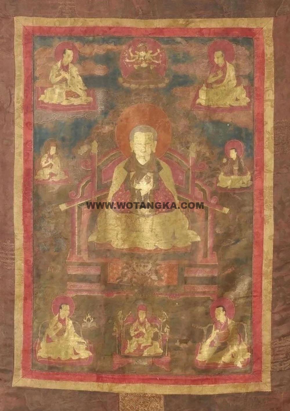 沃唐卡编号AC27891：萨迦派传承祖师