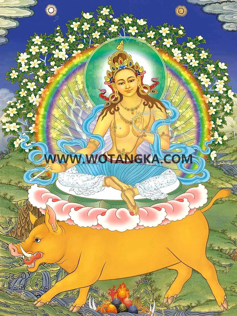 沃唐卡编号AC34764：具光佛母