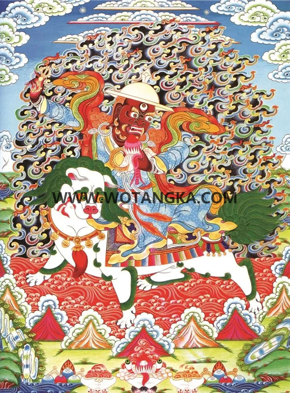 沃唐卡编号AC34987：单坚护法