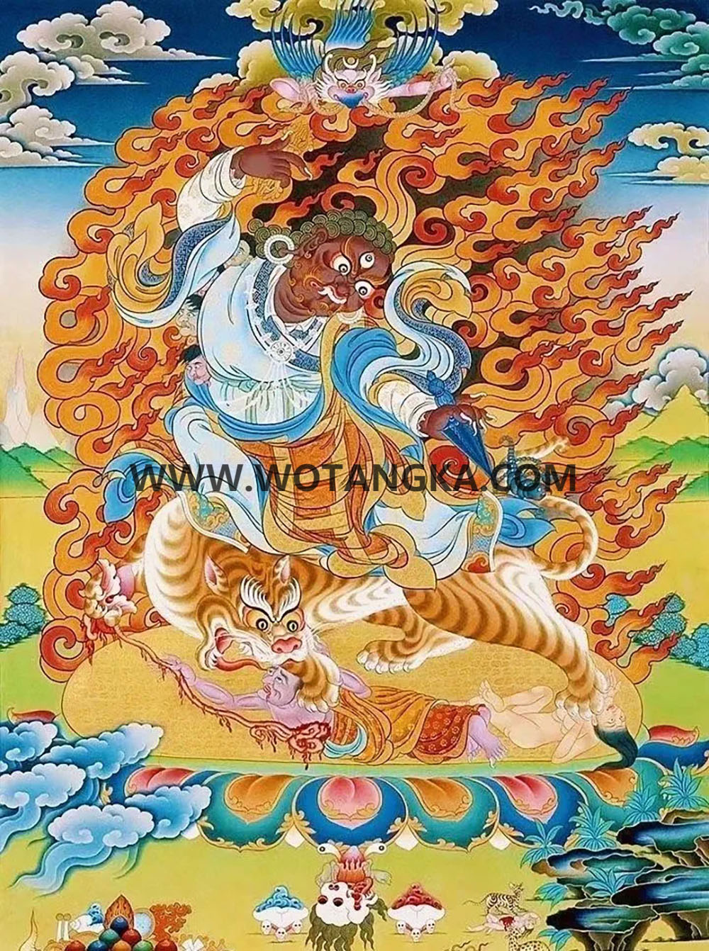 沃唐卡编号AC35617：忿怒莲师多杰卓洛