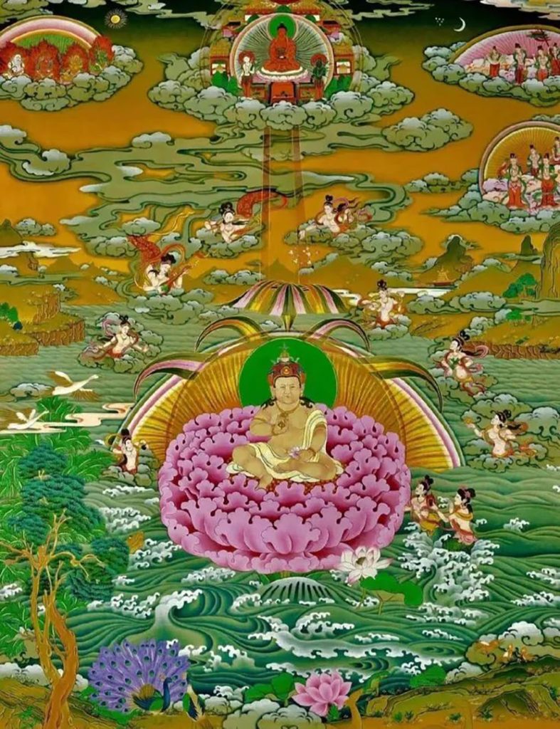 沃唐卡编号AC38923：莲花生大师降生