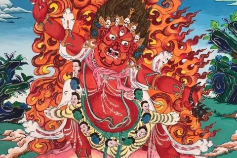 沃唐卡编号AC38924：马头明王