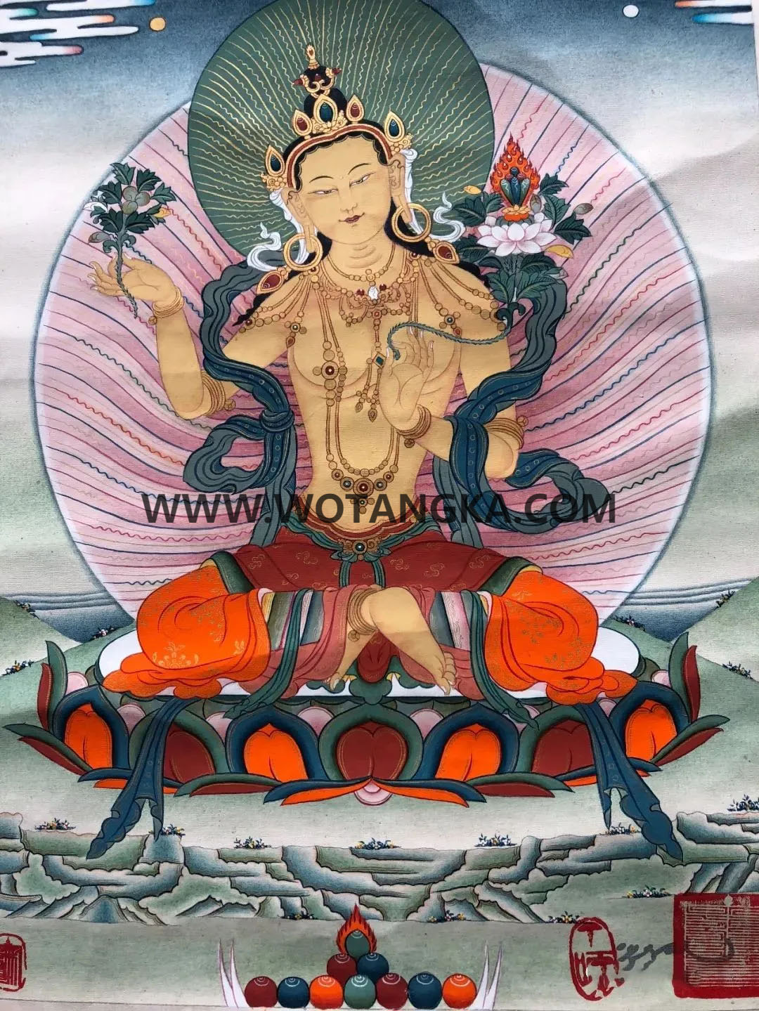 沃唐卡编号AC41961：财续佛母