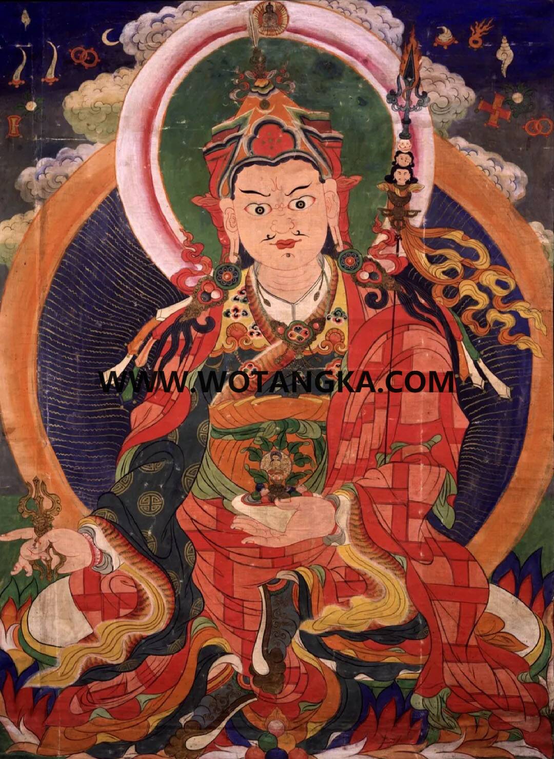 沃唐卡编号AC47162：莲花生大士