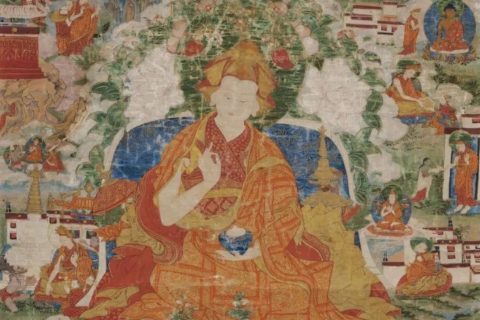 沃唐卡编号AC49131：四世班禅大师