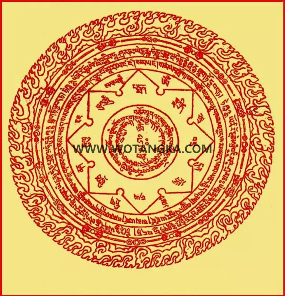 沃唐卡编号AC49136：密相马头明王咒轮